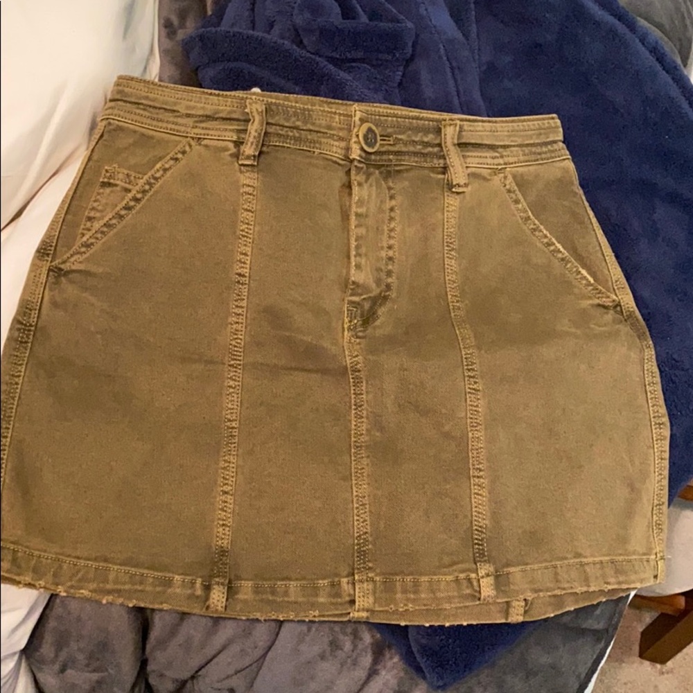 Free People Olive Skirt